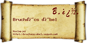 Bruchács Ábel névjegykártya
