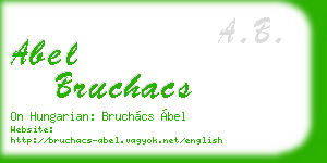 abel bruchacs business card