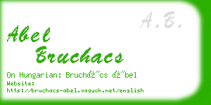 abel bruchacs business card